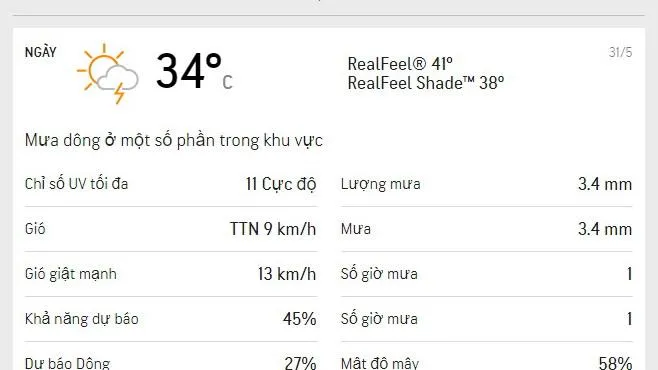 Dự báo thời tiết TPHCM hôm nay 31/5 và ngày mai 1/6/2021: Trời ít mây, có nắng, cuối chiều có mưa