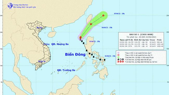 Bão số 1 chuyển hướng và suy yếu