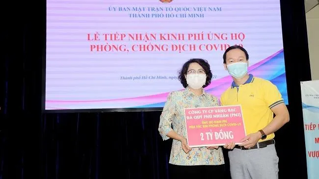 PNJ ủng hộ 2 tỷ đồng kinh phí mua vaccine phòng chống dịch Covid-19