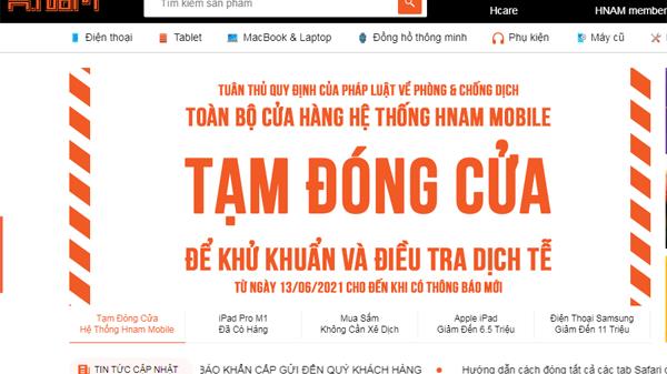 TPHCM: Tìm người từng đến giao dịch tại 5 cửa hàng thuộc hệ thống H.NAM Mobile