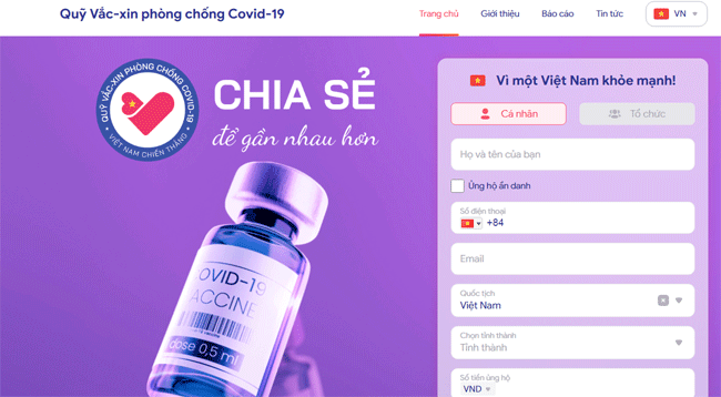 Sau 1 tháng: Người dân góp 108 tỷ đồng qua tin nhắn vào Quỹ vaccine