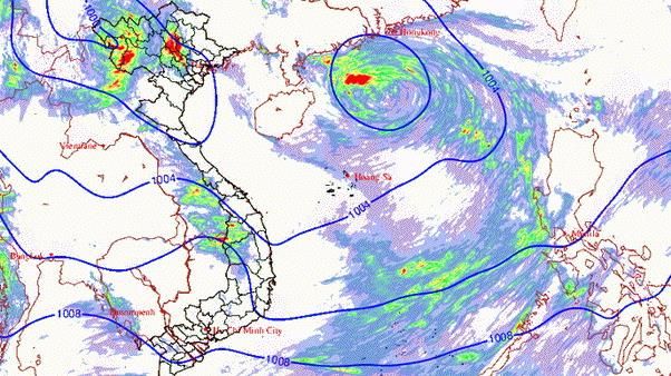 Một vùng áp thấp đang hoạt động trên Biển Đông, có khả năng mạnh thêm