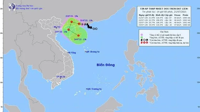 Bão số 3 suy yếu thành áp thấp nhiệt đới, Bắc Bộ mưa to