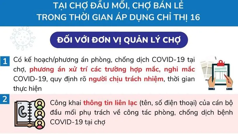 Phòng chống dịch bệnh Covid-19 tại chợ đầu mối, chợ bán lẻ, người dân phải thực hiện gì?