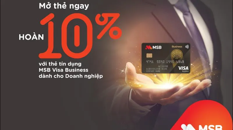 MSB chính thức ra mắt Thẻ tín dụng MSB Visa Business
