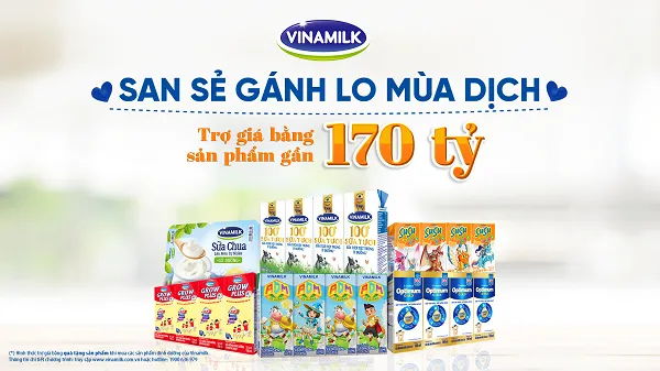 Mừng sinh nhật lần 45, Vinamilk triển khai chương trình hỗ trợ quà tặng mùa dịch gần 170 tỷ đồng