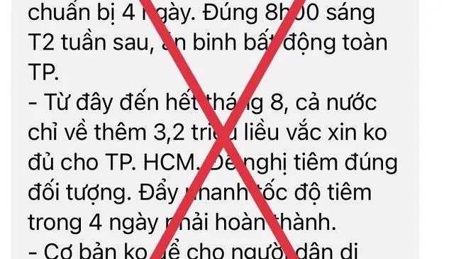 Khẩn trương xử lý đối tượng tung tin giả mạo “không cho người dân di chuyển trong 7 ngày”