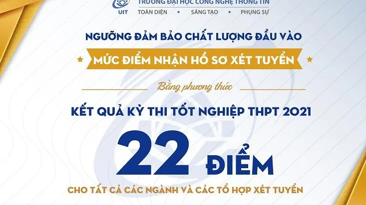 Điểm sàn Trường Đại học Công nghệ thông tin TPHCM: 22 điểm đối với tất cả các ngành