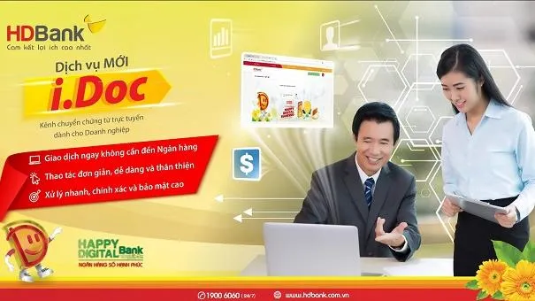 HDBank tiên phong triển khai dịch vụ chuyển chứng từ trực tuyến I.Doc