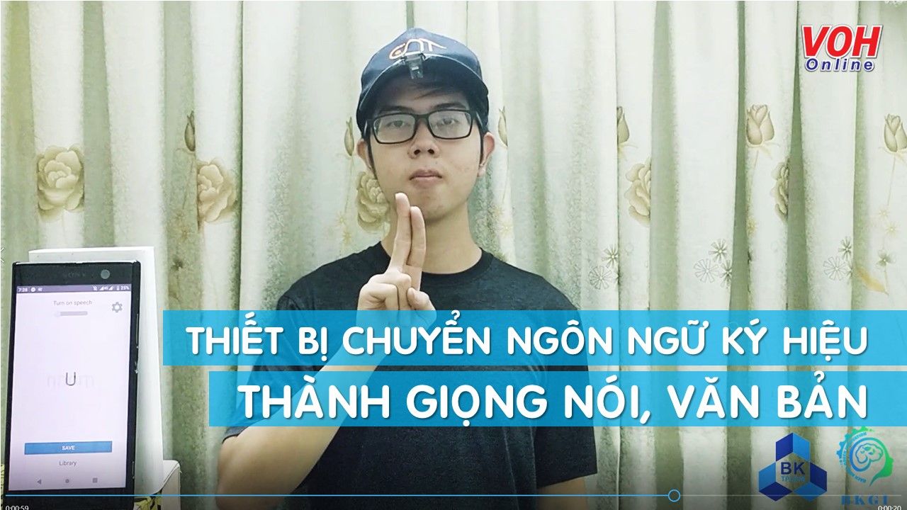 Thiết bị chuyển ngôn ngữ ký kiệu thành giọng nói, văn bản