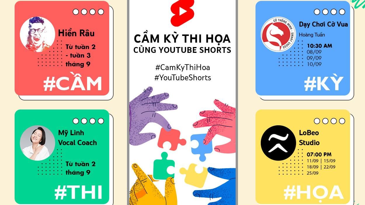 Luyện ‘tứ nghệ cầm - kỳ - thi - họa trong những ngày giãn cách cùng YouTube Shorts