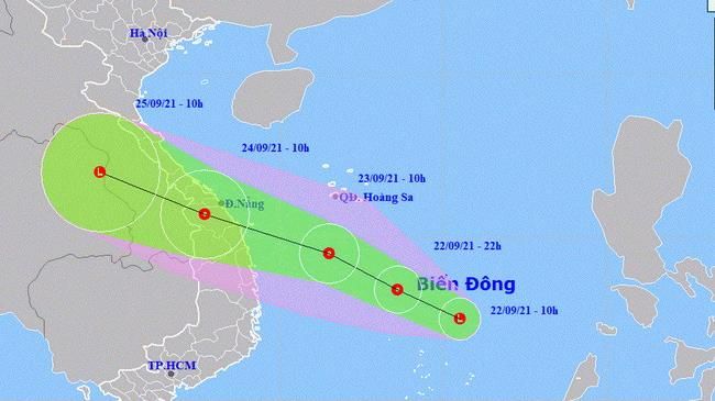 Cảnh giác với vùng áp thấp di chuyển nhanh về hướng Trung Trung bộ