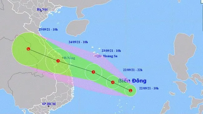 Cảnh giác với vùng áp thấp di chuyển nhanh về hướng Trung Trung bộ