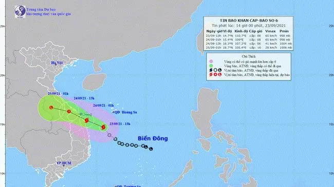 Áp thấp nhiệt đới mạnh lên thành bão số 6, Quảng Trị - Bình Định mưa to