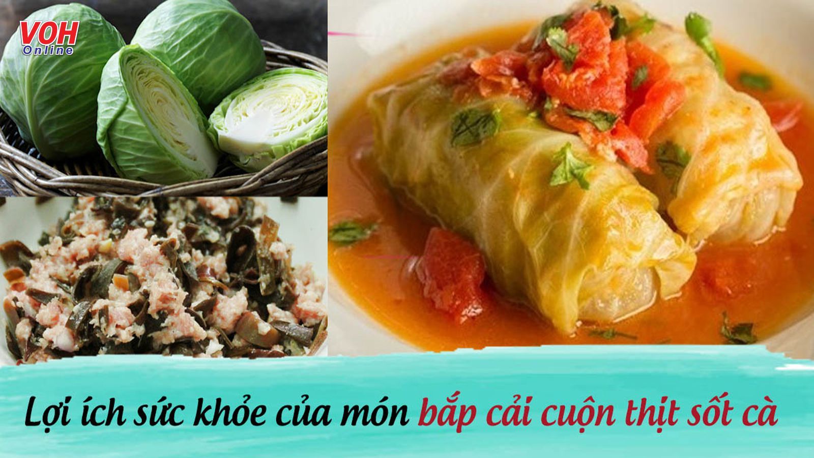 Bắp cải cuộn thịt sốt cà chua, món ăn rất tốt cho người bị đau dạ dày
