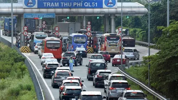 Điểm thu phí trên quốc lộ 51 của cao tốc TPHCM - Long Thành - Dầu Giây hoạt động trở lại