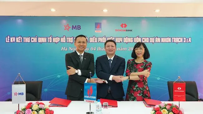 Dự án nhà máy điện khí Nhơn Trạch 3 và Nhơn Trạch 4 được Techcombank và MB thu xếp vốn