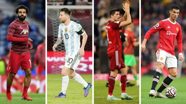 Danh sách ứng viên Quả bóng vàng 2021 gọi tên Ronaldo, Messi và Lewandoski