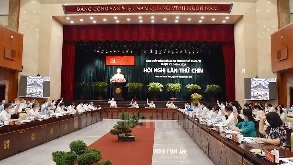 Hội nghị Ban Chấp hành Đảng bộ TPHCM lần thứ 9 thông qua nghị quyết