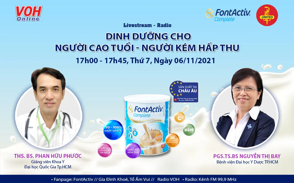 [LIVESTREAM] Dinh dưỡng cho người cao tuổi - Người kém hấp thu