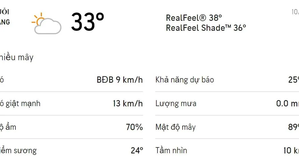 Dự báo thời tiết TPHCM hôm nay 10/11 và ngày mai 11/11: Chiều tối có mưa dông