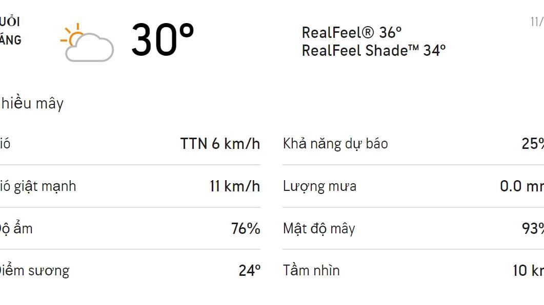 Dự báo thời tiết TPHCM hôm nay 11/11 và ngày mai 12/11: Trời mát, chiều tối có mưa dông