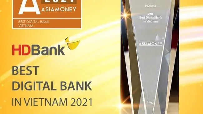 HDBank đạt giải thưởng Ngân hàng Số tốt nhất Việt Nam 2021