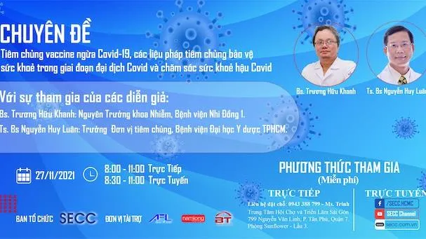 27/11: Hội thảo chuyên đề Covid-19 và tiêm chủng vaccine ngừa Covid-19