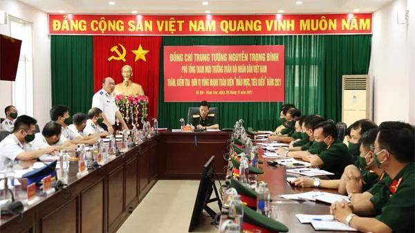 Kiểm tra kết quả xây dựng đơn vị vững mạnh toàn diện tại Cảnh sát biển 3