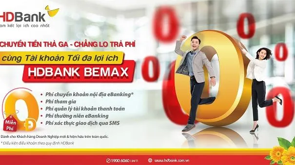 HDBank tiếp tục miễn nhiều loại phí giao dịch trực tuyến với BeMax