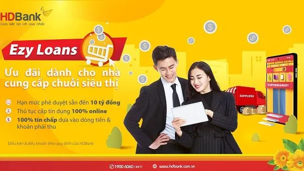 Chương trình tín dụng 100% online, tiếp sức nguồn vốn ưu đãi cho nhà cung cấp siêu thị
