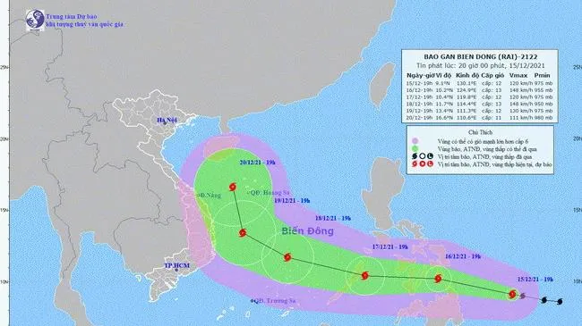 Tin bão mới nhất gần Biển Đông: Bão Rai