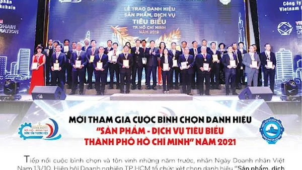 Bình chọn, vinh danh sản phẩm, dịch vụ tiêu biểu TPHCM 2021