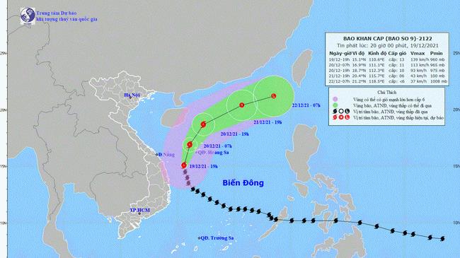 Bão số 9 suy yếu dần - Quảng Nam đến Khánh Hòa có nơi mưa rất to