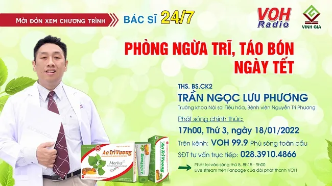 LIVESTREAM: Phòng ngừa trĩ, táo bón ngày tết