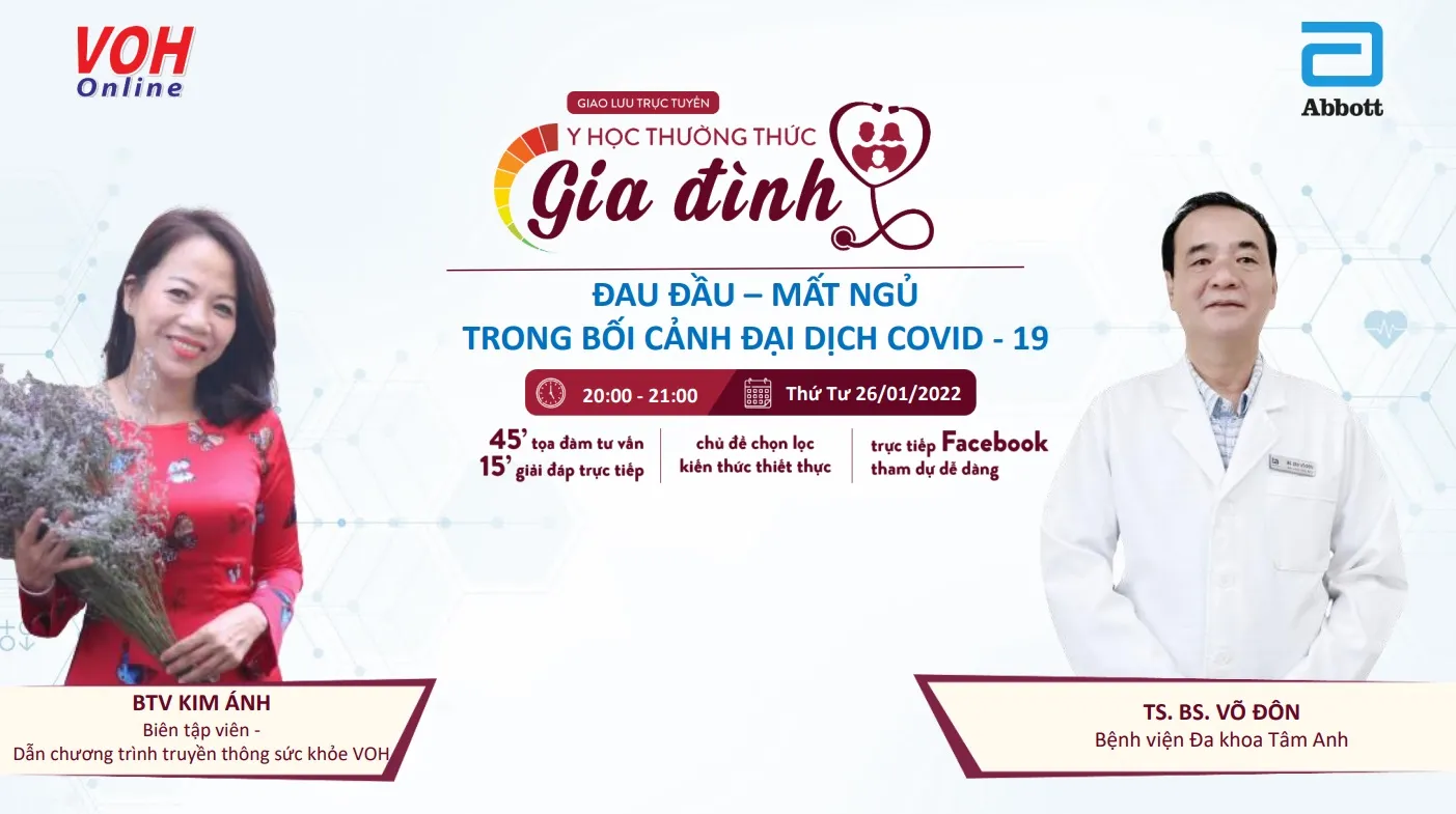 [Livestream] Đau đầu- mất ngủ trong bối cảnh đại dịch Covid-19