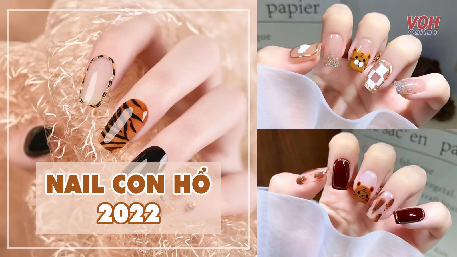 Mẫu nail con hổ đẹp dành riêng cho năm Nhâm Dần