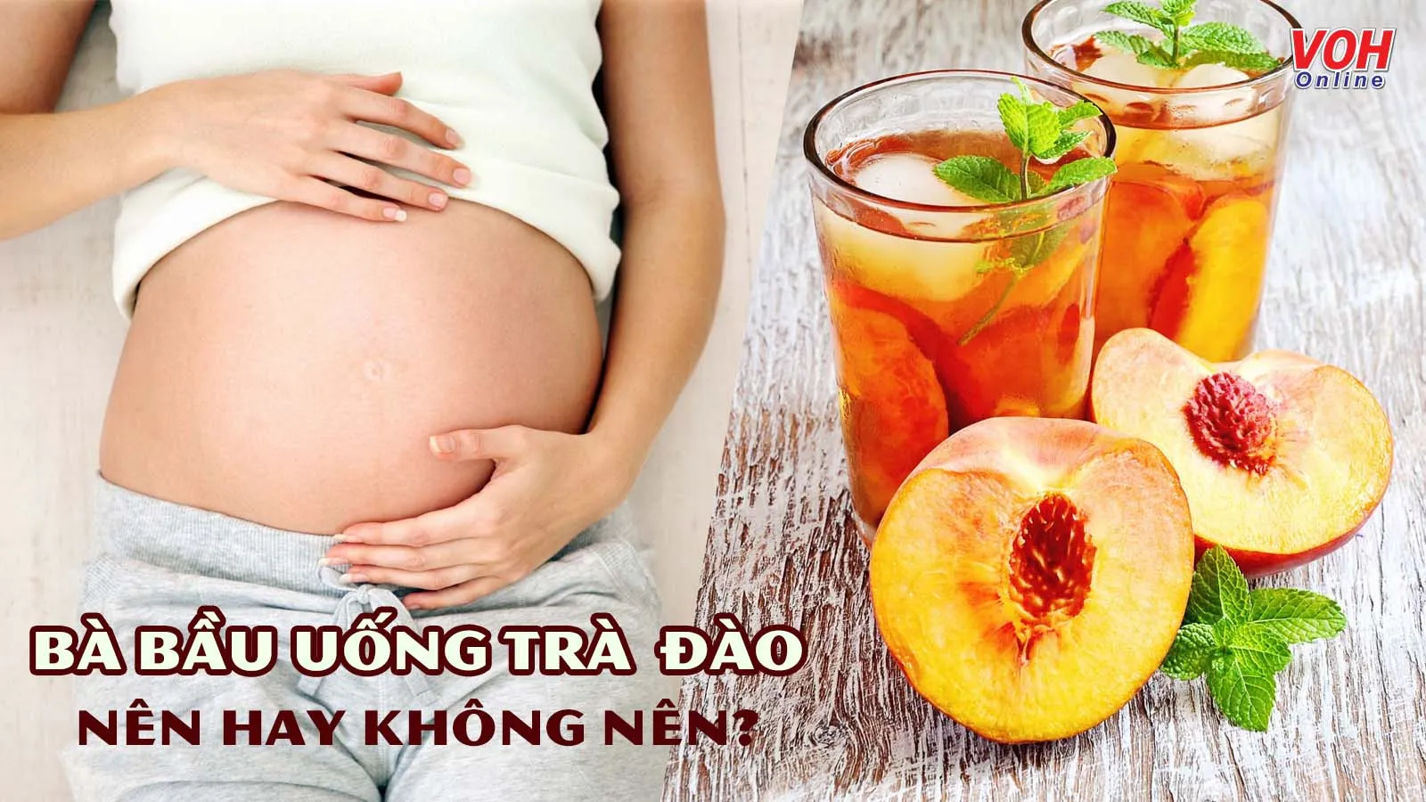 Bà bầu uống trà đào được không?