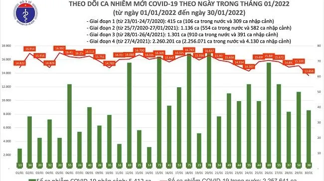 Tình hình dịch bệnh Covid-19 mới nhất ngày 30/1/2022