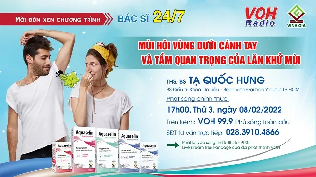 LIVESTREAM: Mùi hôi vùng dưới cánh tay và tầm quan trọng của lăn khử mùi