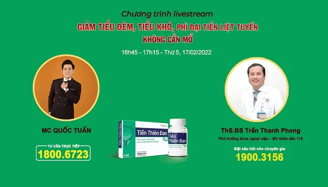 [Livestream] Giảm tiểu đêm, tiểu khó, phì đại tiền liệt tuyến không cần mổ