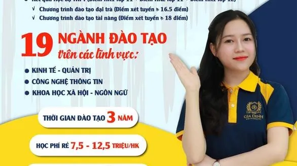 Trường Đại học Gia Định tuyển sinh 2022 theo 3 phương thức