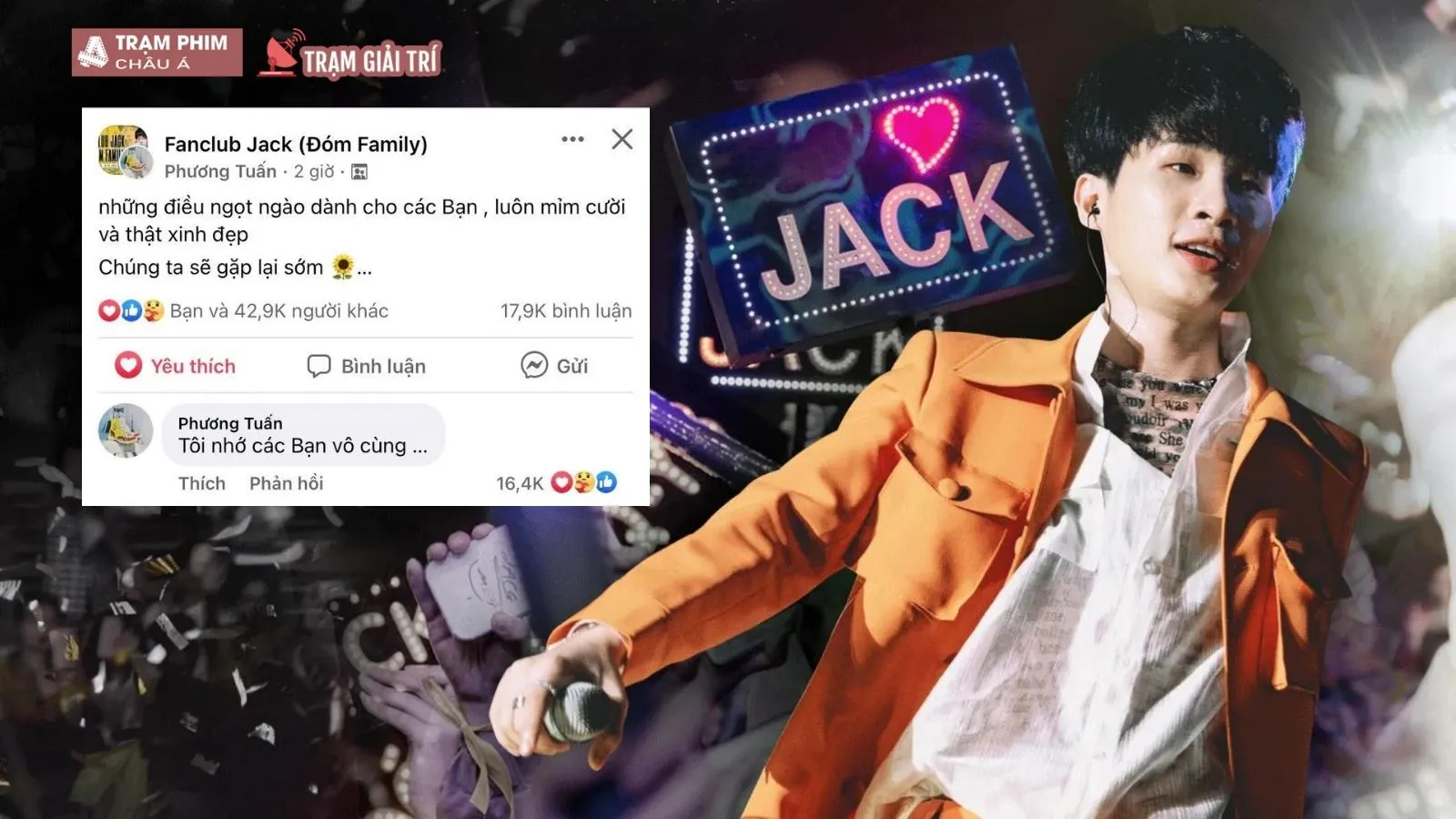 Hậu ồn ào Thiên An, Jack up mở việc trở lại đường đua Vbiz