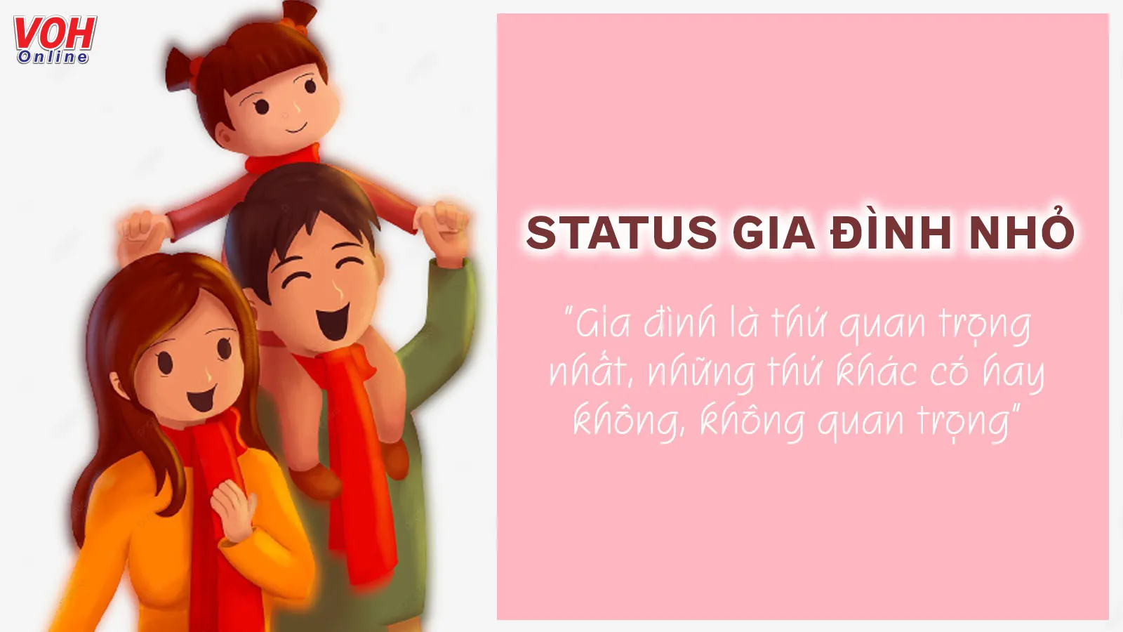 55+ status gia đình nhỏ ý nghĩa, hạnh phúc, tràn ngập yêu thương