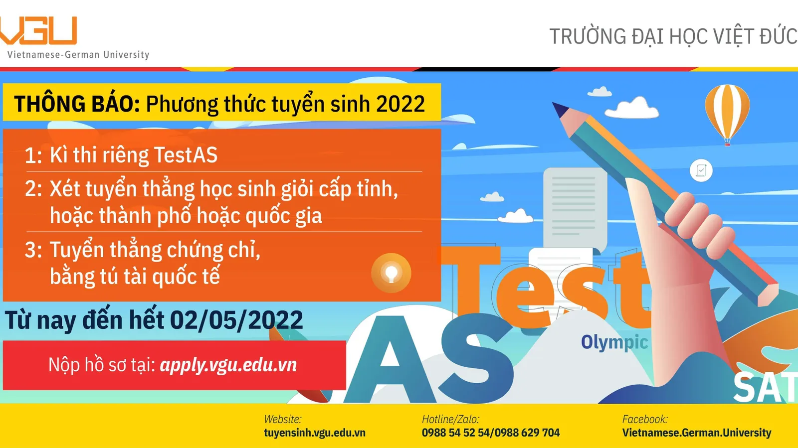 Tuyển sinh 2022: 5 phương thức xét tuyển của Trường Đại học Việt Đức