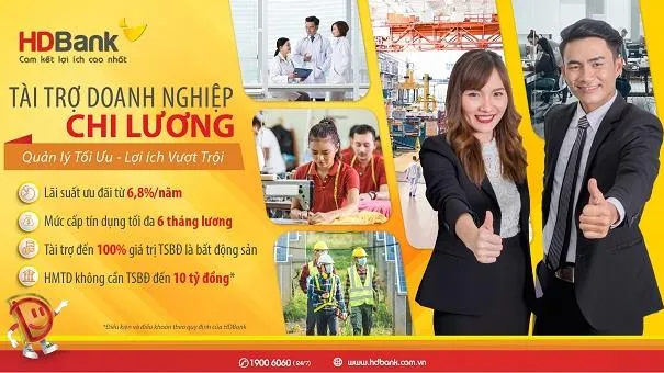 HDBank dành 1.000 tỷ gói tài trợ ưu đãi chi lương