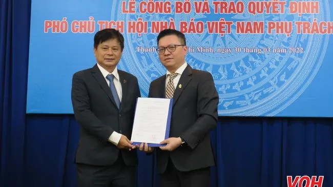 Ông Trần Trọng Dũng giữ chức Phó Chủ tịch Hội Nhà báo Việt Nam phụ trách phía Nam