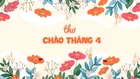 Thơ tháng 4 về tình yêu, thơ chào tháng 4 đầy ngọt ngào