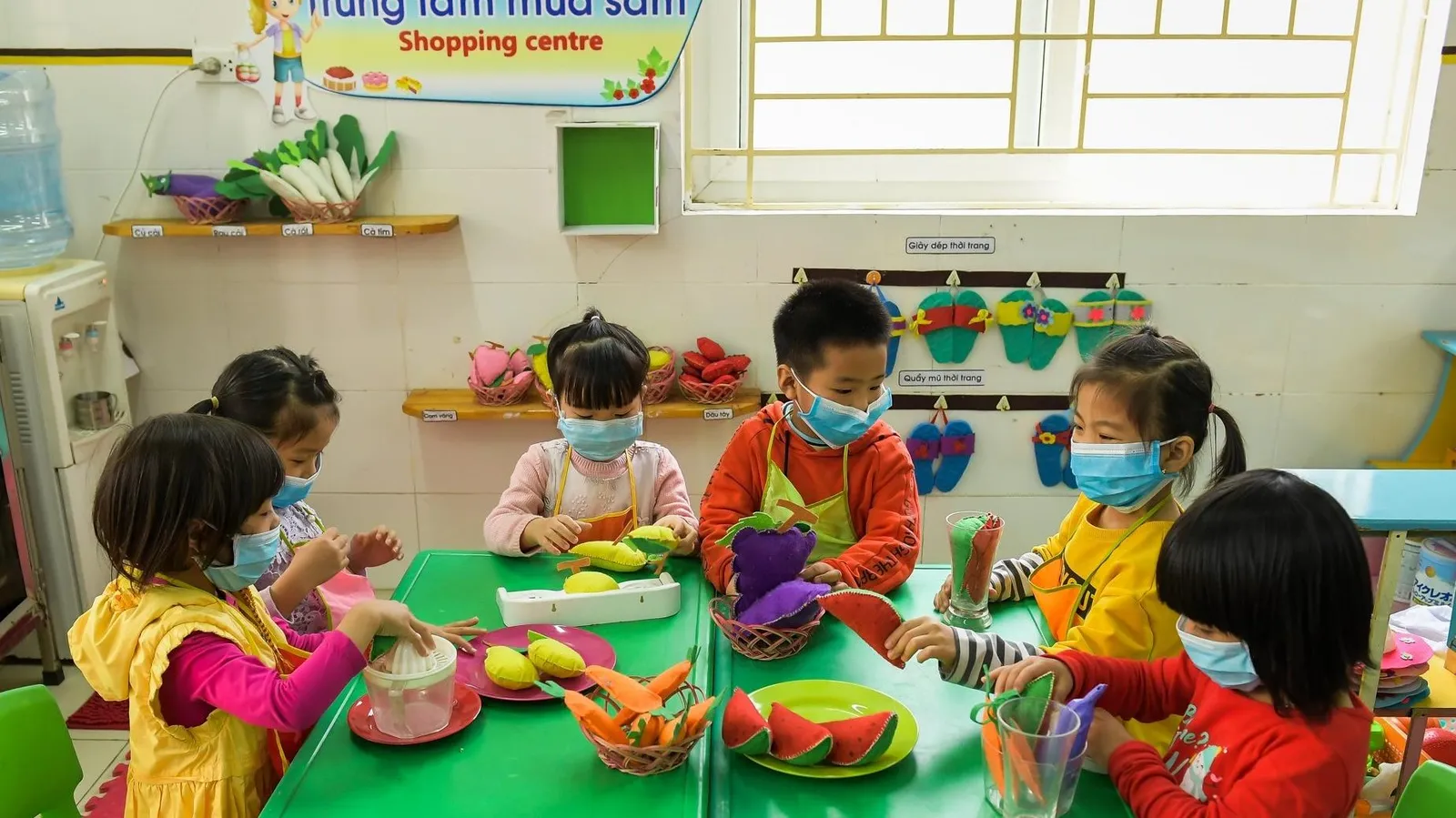 Khi đến trường trở lại trẻ bán trú cần đảm bảo phòng dịch như thế nào?