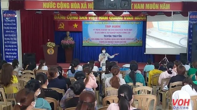 Quận 6: Tuyên truyền vận động các trường mầm non ngoài công lập tham gia nghiệp đoàn giữ trẻ